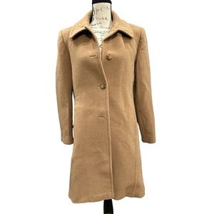 Larry Levine Wool Camel Hair Walking Coat size 14P